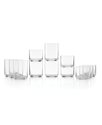 Lenox Tuscany Classics Stackable Tall And Short Glasses Set, 12 Piece In Clear