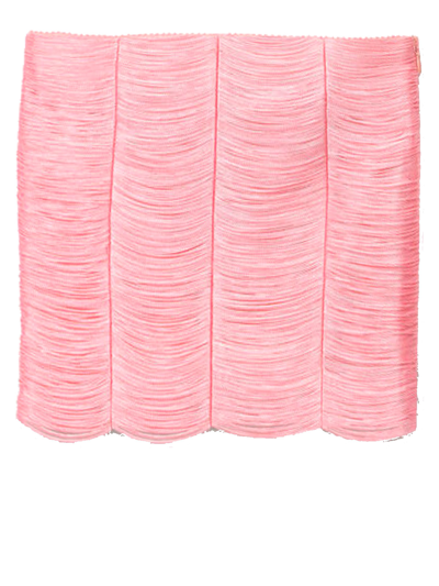 Alexander Wang Fringe-embellished Mini Skirt In Pink