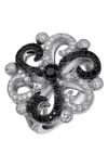 Lafonn Victorian Ring In White/ Black