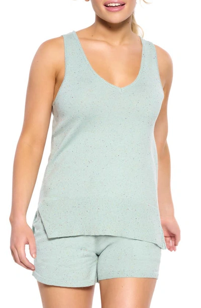 Felina Voyage High/low Sweater Tank In Blue Haze
