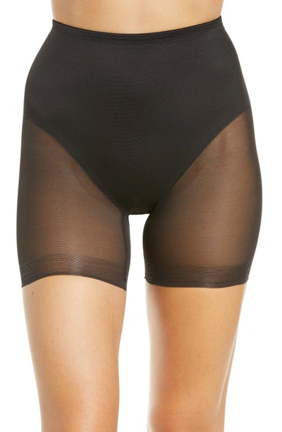 Miraclesuit Sexy Sheer Rear Lift Shaping Bike Shorts In Black