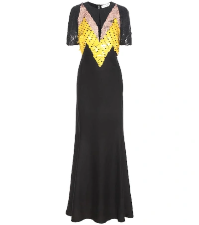Altuzarra Loretta Sequin-embellished Silk Gown In Black