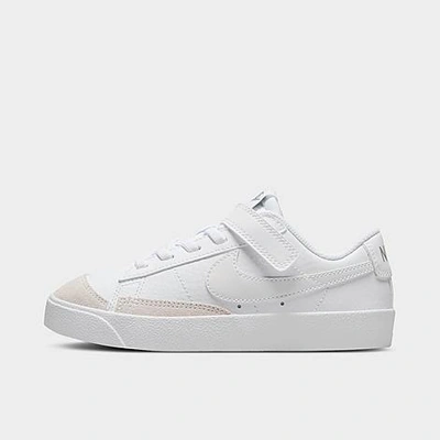 Nike Blazer Low '77 Little Kids' Shoes In White,flat Pewter,aura,clear