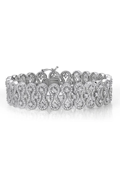 Lafonn Classic Simulated Diamond Filigree Bracelet In White