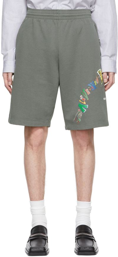 Martine Rose Gray Cotton Shorts In Grey