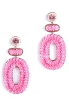 Deepa Gurnani Britt Earrings In Pink