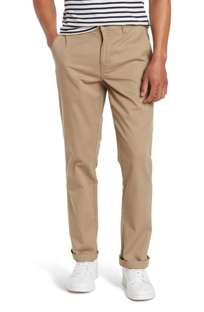 Volcom Vmonty Straight Leg Stretch Chinos In Khaki 251
