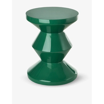 Pols Potten Zig Zag Lacquered Stool In Green