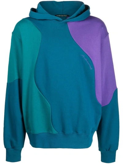 Andersson Bell Multi-panel Logo-embroidered Hoodie In Multicolor