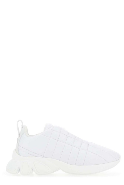 Burberry Quilted Slip-on Sneakers In White