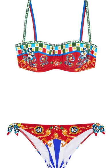 Dolce & Gabbana Carretto Printed Underwired Bikini | ModeSens