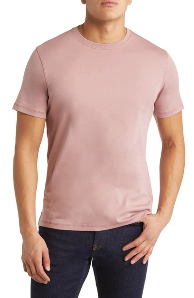 Robert Barakett Bancroft Pinstripe T-shirt In Coral