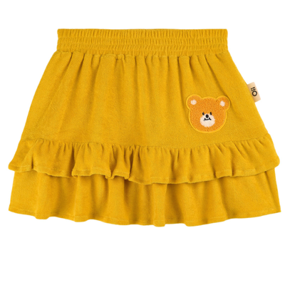 Oii Kids' Terry Bear Gots Skirt Wheat Gold In Yellow