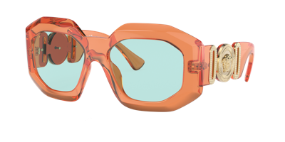 Versace Light Azure Irregular Ladies Sunglasses Ve4424u 536265 56 In Orange