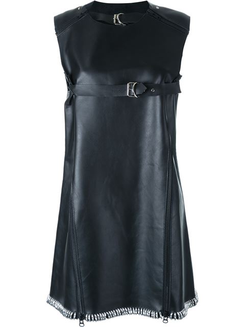 leather swing dress