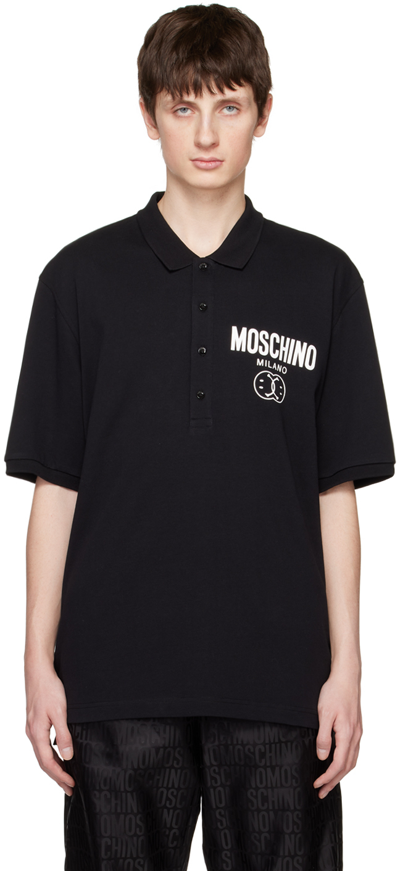 Moschino Polo Shirts In White/black