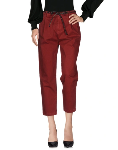 Myths Casual Pants In Brick Red