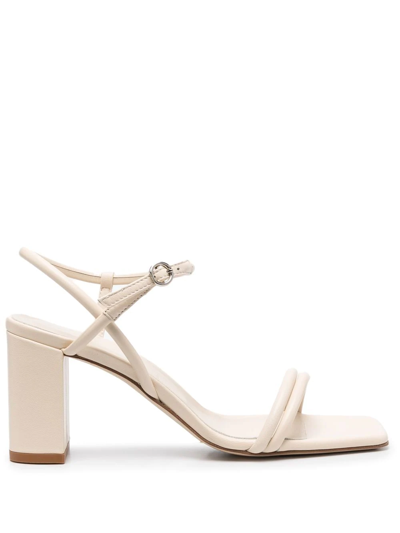 Aeyde 80mm Heeled Open-toe Sandals In White