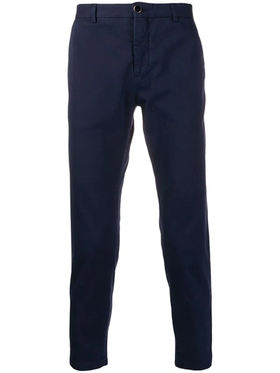 Pt05 Cropped Slim-fit Trousers In Blue