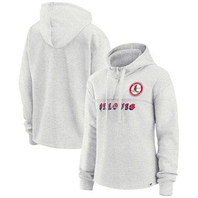 Fanatics Branded Oatmeal St. Louis Cardinals True Classics Legacy Quarter-zip Hoodie