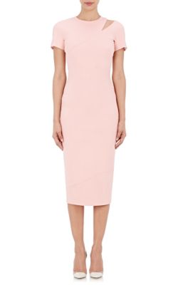 Victoria Beckham Curved Seam Fitted Dress In Pink | ModeSens