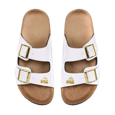 Foco Cleveland Browns Double-buckle Sandals In White