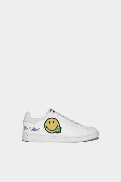 Dsquared2 White Leather Smiley Sneakers Nd Dsquared Donna 40