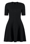 Givenchy 4g Pointelle Mini Dress In Nero