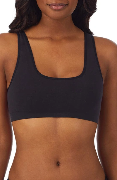 On Gossamer Cabana Cotton Seamless Built-up Wireless Bra In Black