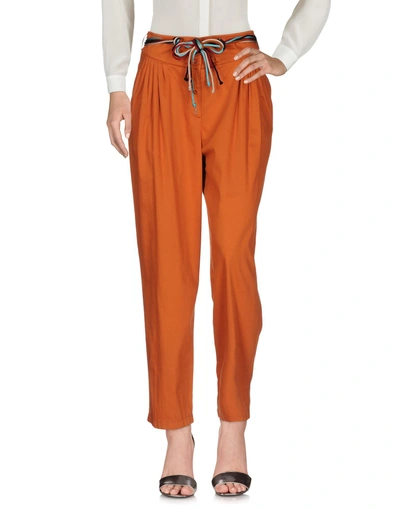 Atos Lombardini Casual Pants In Orange