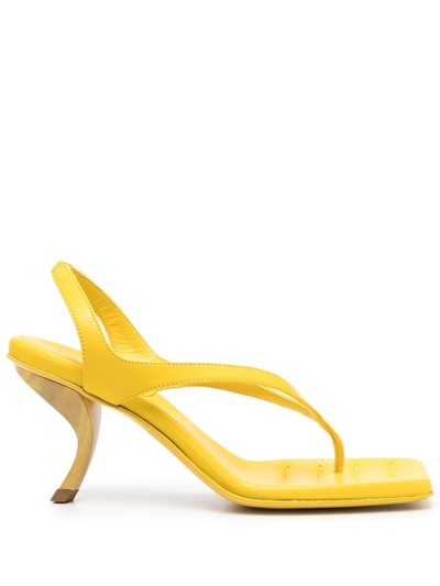Gia Borghini Gia/rhw Rosie Leather 13 Sandals In Yellow