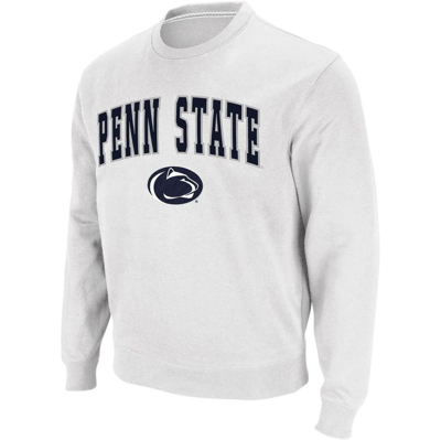 Colosseum Men's White Penn State Nittany Lions Arch Logo Crew Neck Sweatshirt