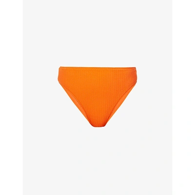 Seafolly Sea Dive High Waist Bikini Bottoms In Spicy Orange