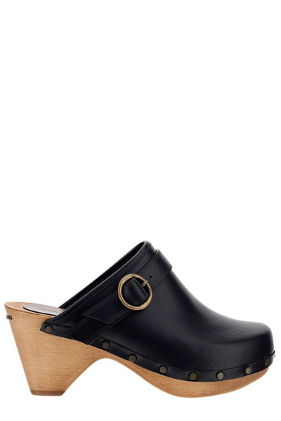 Isabel Marant Titya Leather Buckle Clogs In Multi