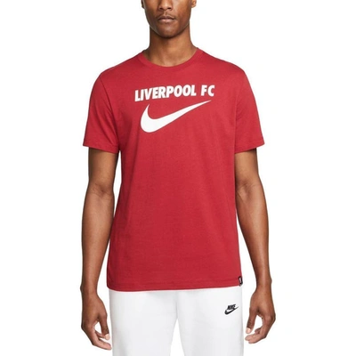 Nike Men's Liverpool Fc Swoosh Soccer T-shirt In Red