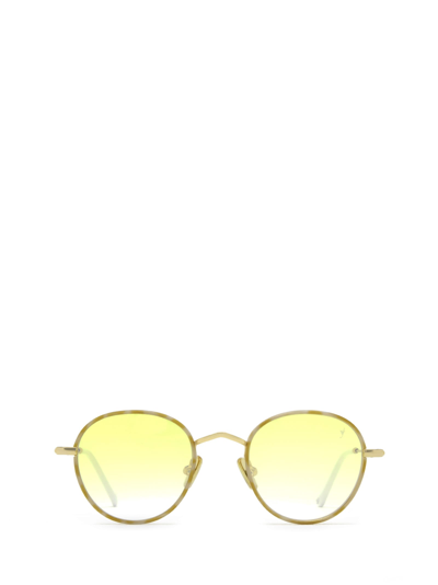 Eyepetizer Cinq Yellow Havana And Gold Unisex Sunglasses