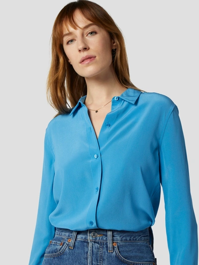 Equipment Azure Silk Shirt In Mediterranean Blue