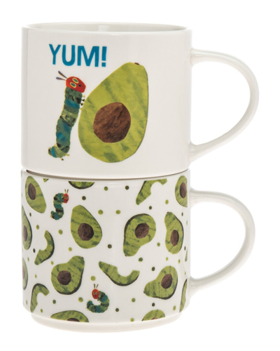Godinger The World Of Eric Carle, The Very Hungry Caterpillar Berry Stack Mug, Set Of 2 In White