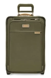 Briggs & Riley Baseline Essential Carry On Spinner Suitcase In Olive