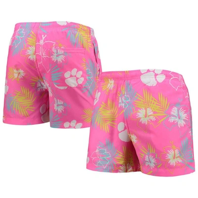 Foco Men's  Pink Florida State Seminoles Neon Floral Swim Trunks