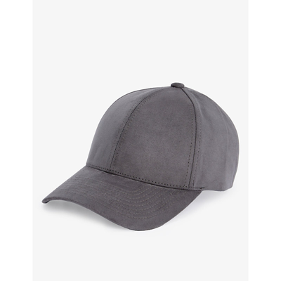 Varsity Headwear Microsuede Baseball Cap In Anthracite Grey