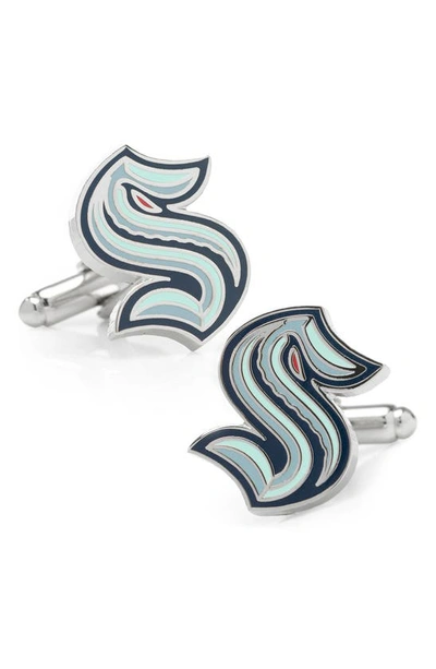 Cufflinks, Inc Seattle Kraken Cuff Links In Turquoise