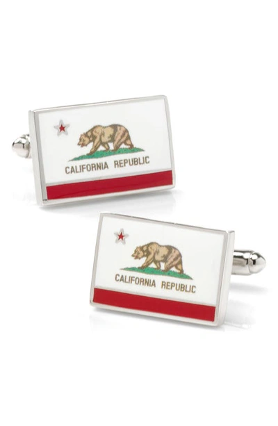 Cufflinks, Inc Calfifornia State Flag Cuff Links In White