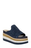 Naked Feet Flow Wedge Slide Sandal In Blue