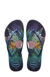 Havaianas Women's Slim Tropical Sandals Women's Shoes In Navy Blue