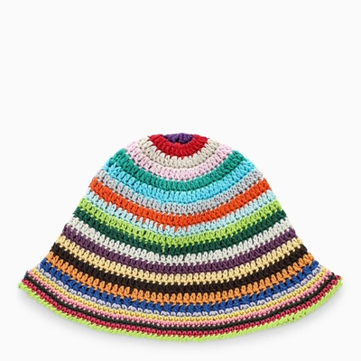 Matimì Multi-coloured Crochet Bucket Hat In Multicolor