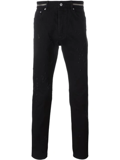 Givenchy Distressed Slim Fit Jeans In Black