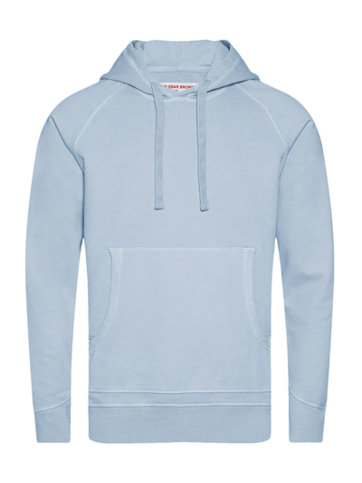 Orlebar Brown Francis Gd Hooded Garment Dye Sweatshirt In Blue