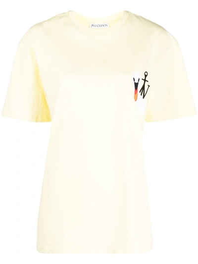 Jw Anderson J.w. Anderson Yellow Cotton T-shirt In Giallo