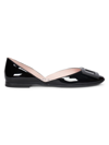 Roger Vivier Patent D'orsay Buckle Ballerina Flats In Nero